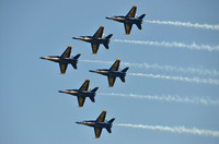 Air Show and practices featuring the "Blue Angels"